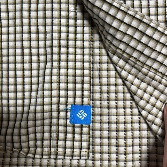 Columbia Sportswear Co Plaid Long Sleeve Dress Shirt Black White Bronze Size XXL - Picture 4 of 6